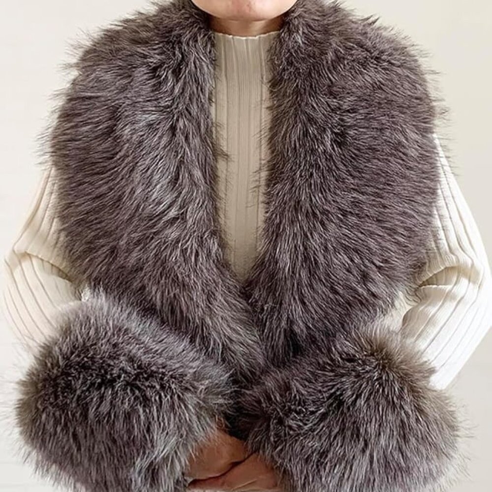 Faux Fox Fur Scarf